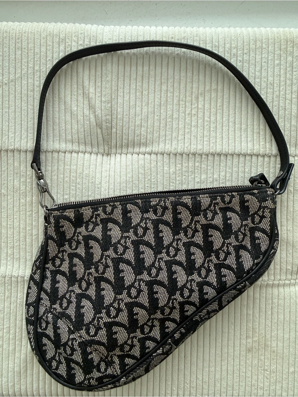 Dior Saddle Monogram Black Saddle Bag MC0042 Y2K Rare
